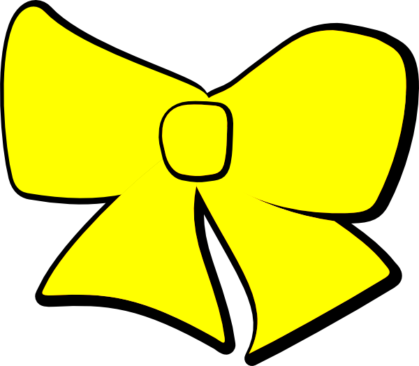 Yellow Bow Clip Art At Clker - Bow Clip Art Yellow (600x524)