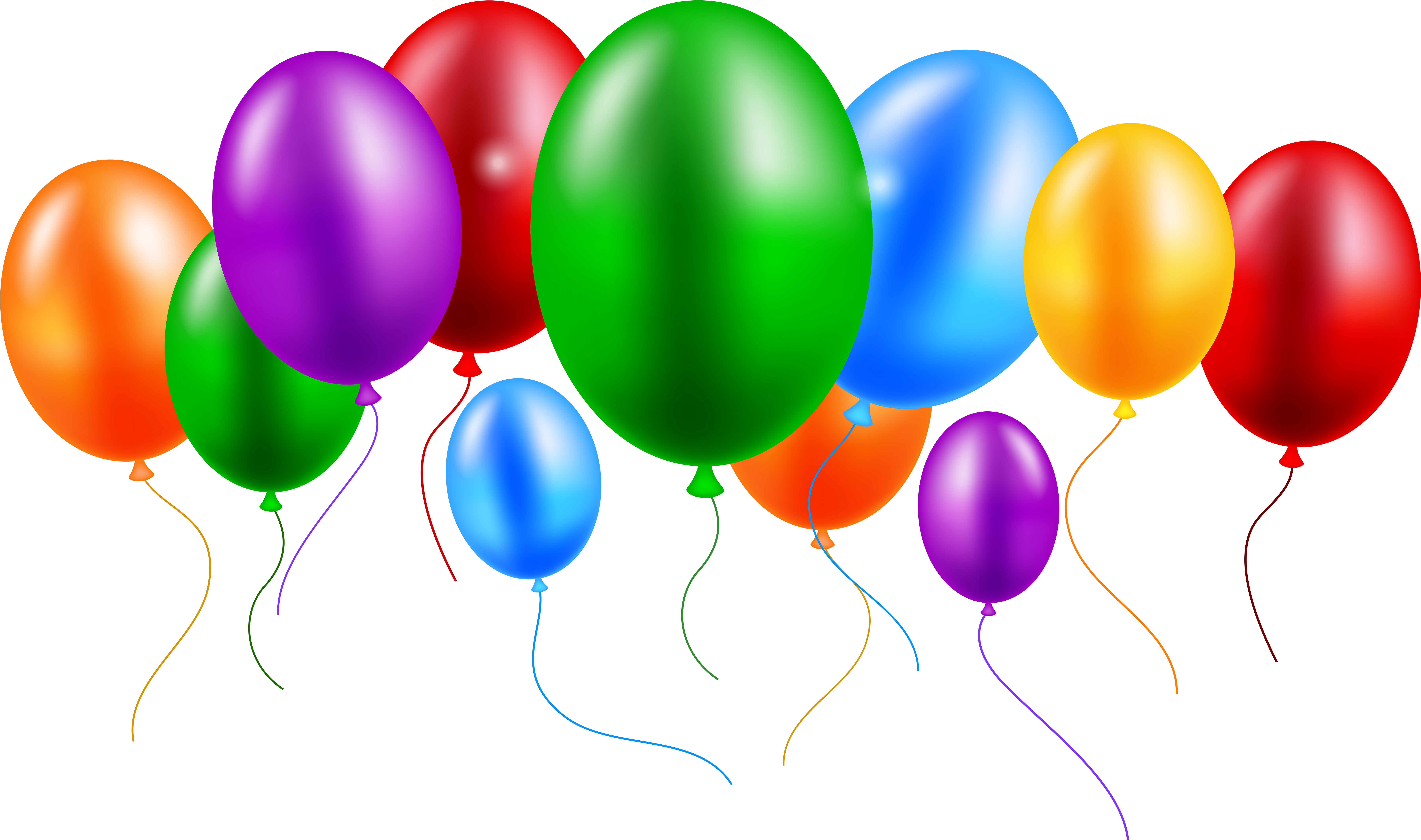 Balloons Colorful Png Clip Art - Happy Birthday Logo Hd Png (8000x4729)