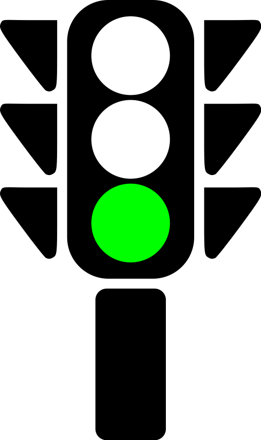 Clip Art Traffic Light - Green Traffic Light Clipart (535x900)