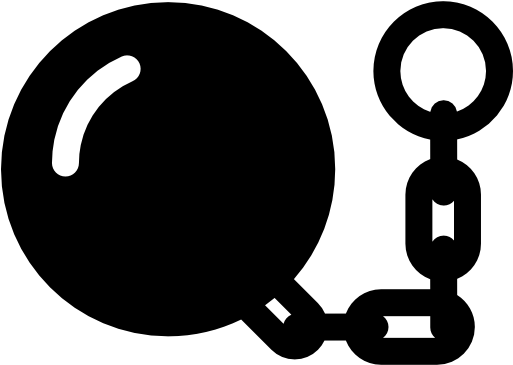 Size - Ball And Chain Icon (512x512)