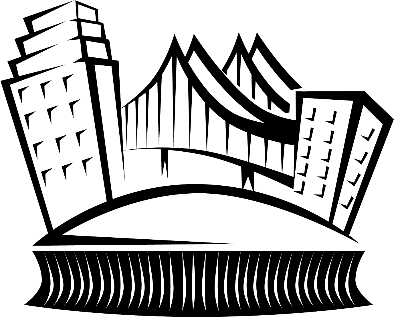 New Orleans Skyline Vector Clip Art - New Orleans Skyline Clipart (1590x1298)