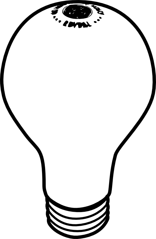 Light - Light Bulb Clip Art Black And White (512x781)