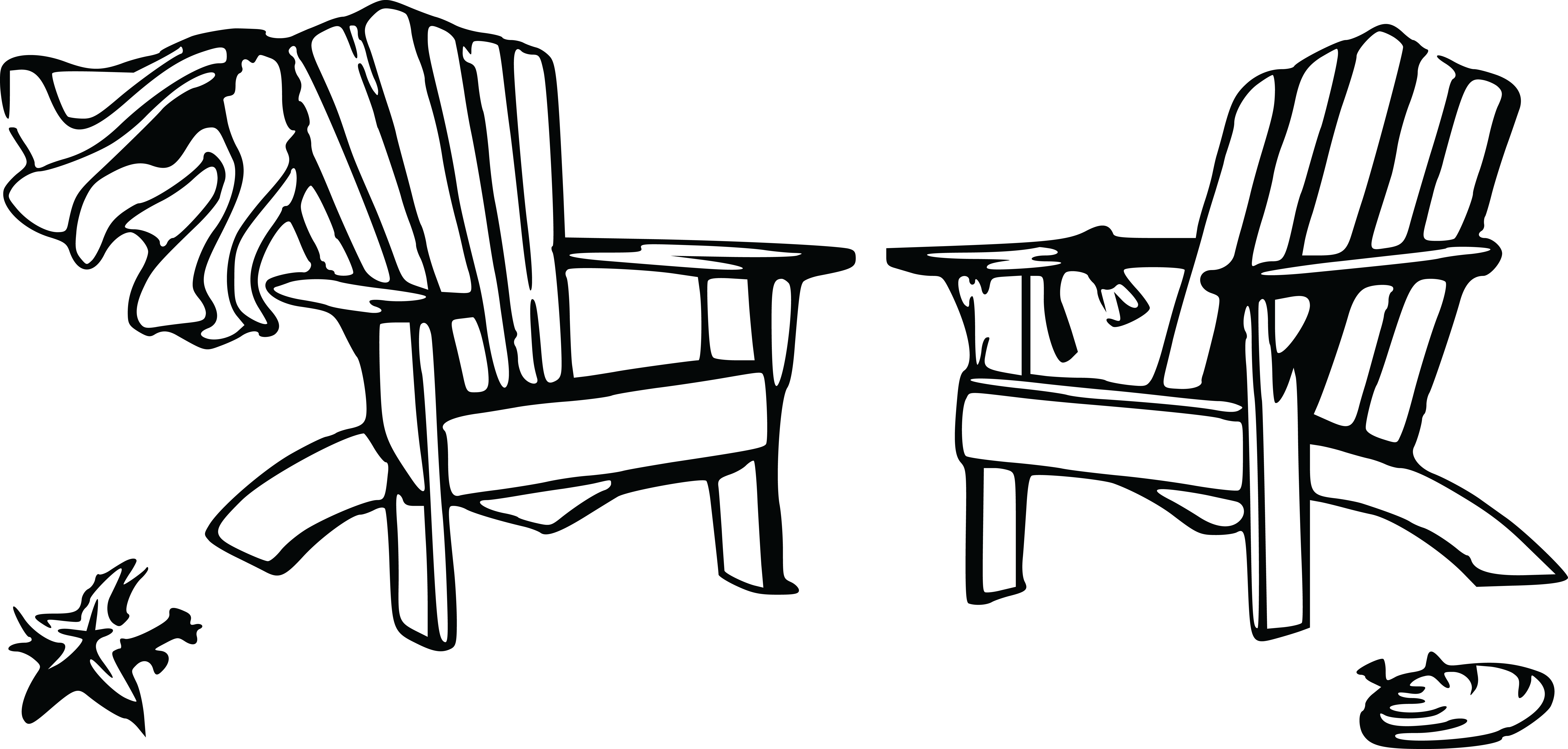 Sofa Good Looking Chair Clip Art 26 Mesmerizing Chairs - Black And White Beach Clipart (8000x3822)