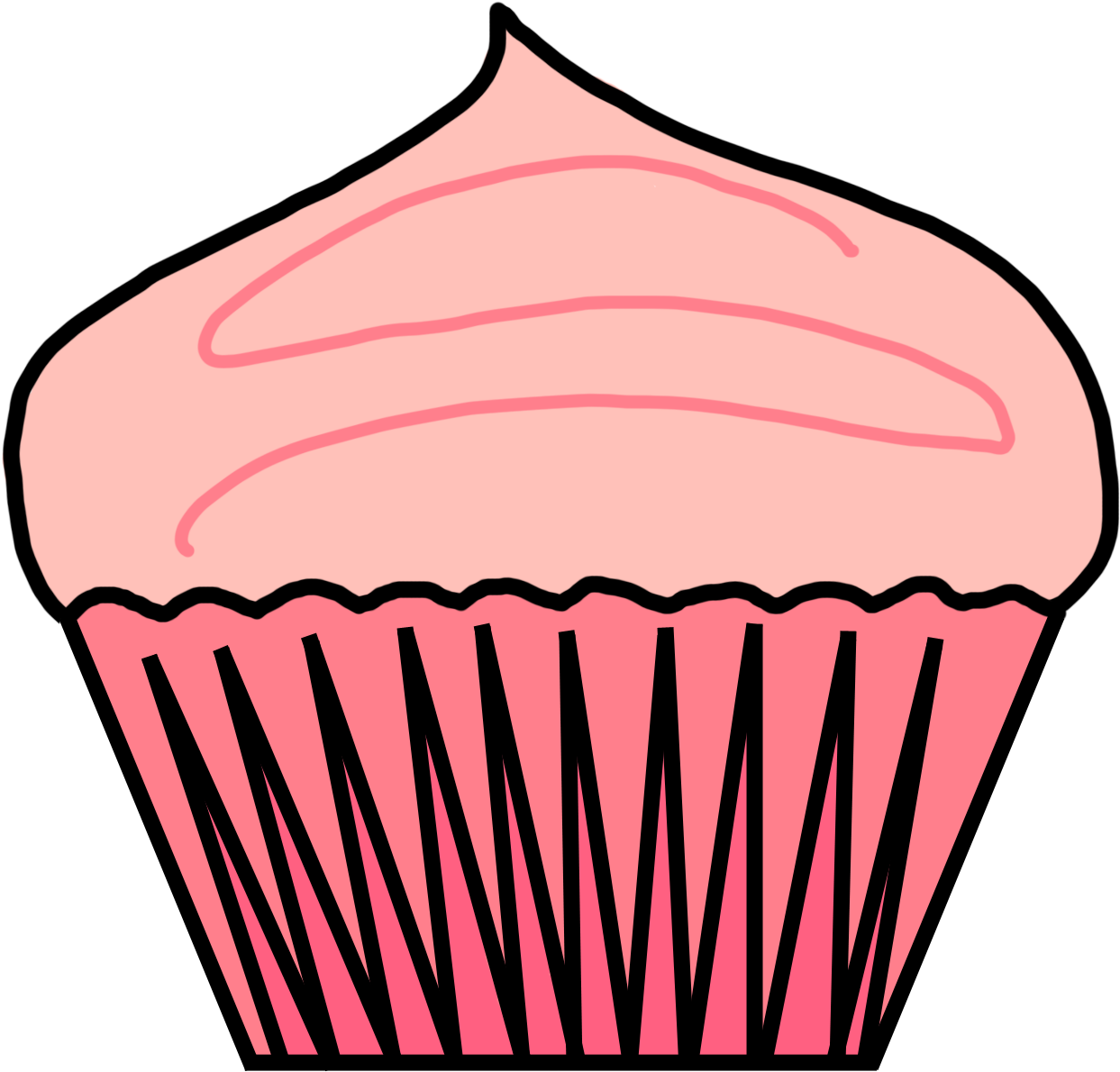Pink Cupcakes Background - Vẽ Bánh Cupcake (1500x1300)