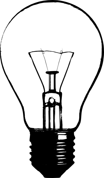 Image Result For Lightbulb Stencil - Light Bulb Silhouette (439x750)