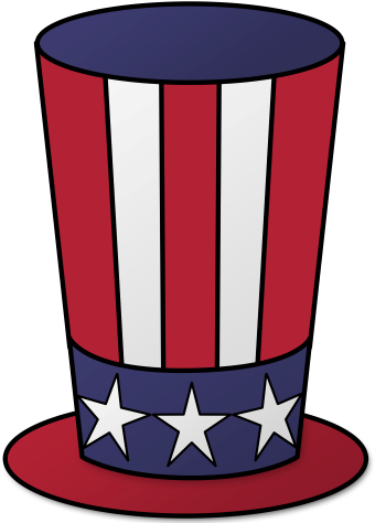 Hat - 4th Of July Cupcake Toppers (349x480)