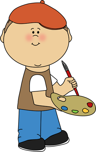 Free Clip Art For Artists Artist Clipart Free Download - Boy Artist Clipart (314x500)
