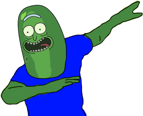 Rick Sanchez Green Clip Art Fictional Character - Pickle Rick Dab (600x433)