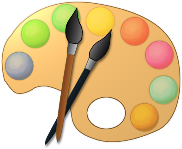Clip Art Artist Paint Palette Clipart Kid - Custom Paint Easel Throw Blanket (800x638)