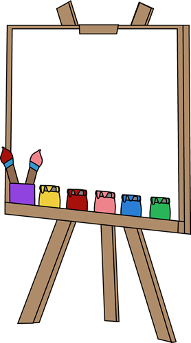 Blank Paint Easel - Kids Art Clipart (278x500)