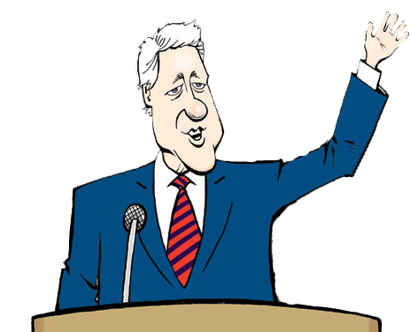 President Speaking Clipart - Cartoon President Transparent (709x500)