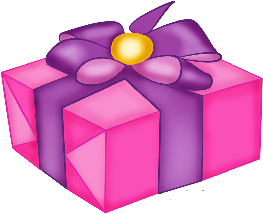 Present Clip Art Free Clipart Images Image - Pink And Purple Present (1094x879)
