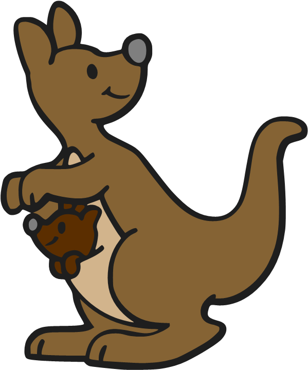 Beanie's Tag You're It - Kangaroo Cartoon (623x743)