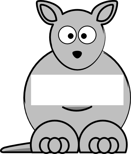 Grey Sightword Kangaroo Clip Art - Cartoon Polar Bear (504x593)