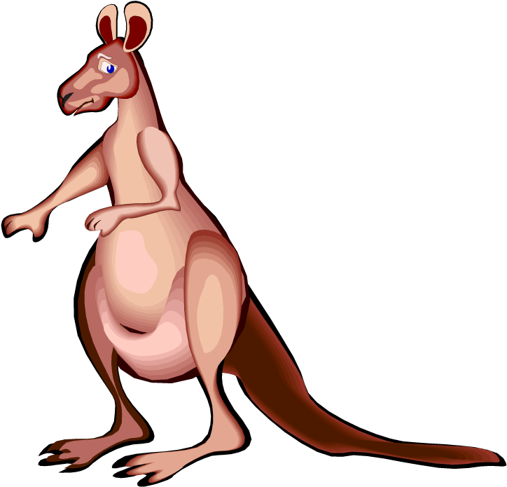 Free Kangaroo Clipart - Gifs Animados Canguro (750x724)