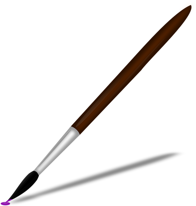 Paintbrush Paint Brush Clip Art The Cliparts - Paint Brush (668x720)