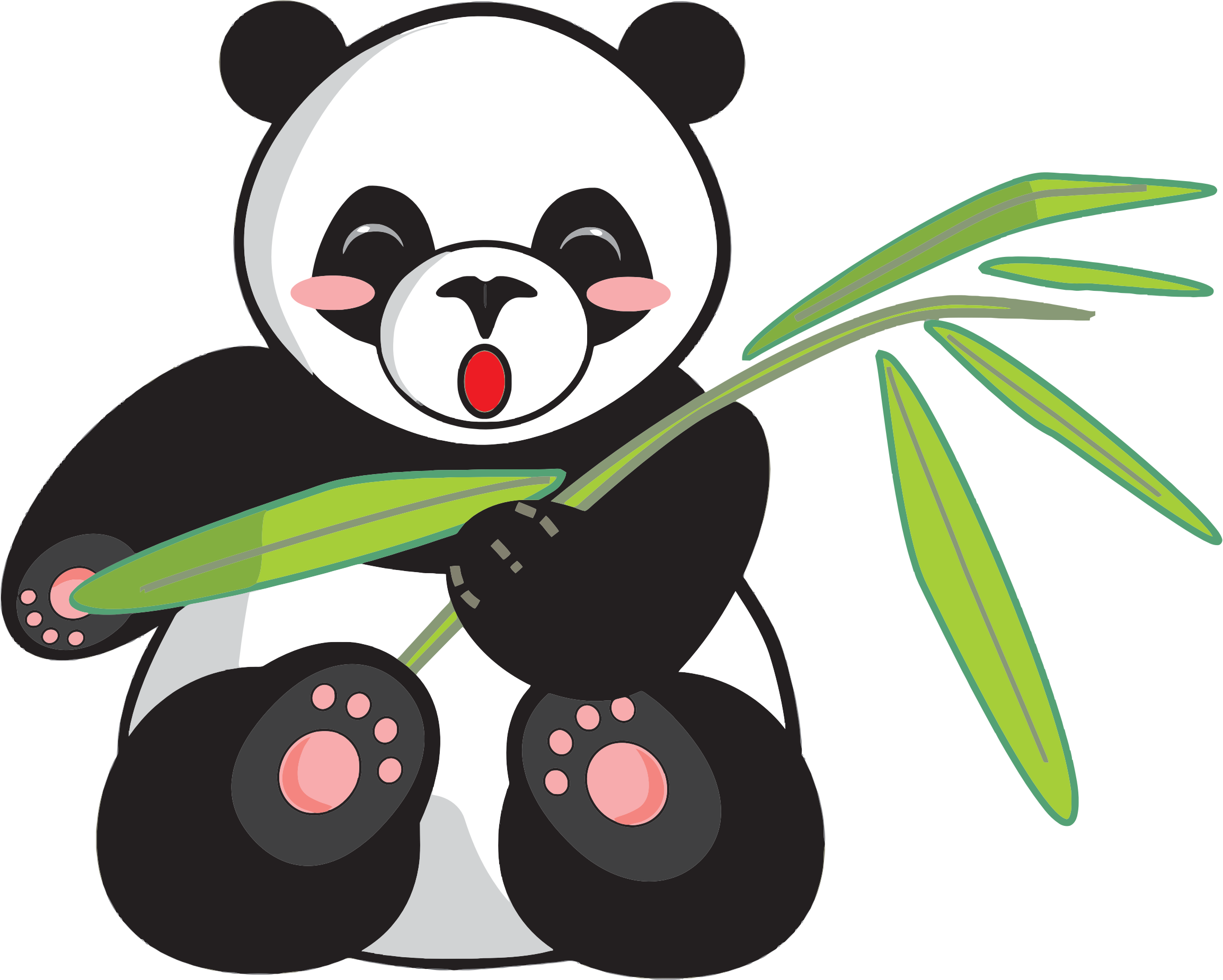 Panda Clipart Free To Use Public Domain Giant Panda - Cartoon Panda (2308x1850)