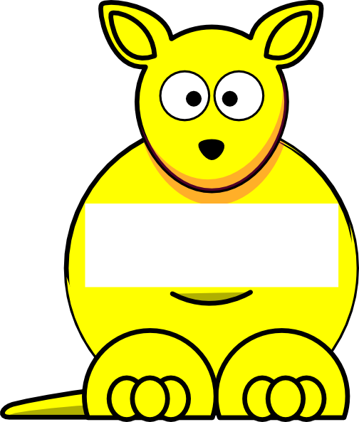 Yellow Sightword Kangaroo Clip Art - Cartoon Polar Bear (504x593)
