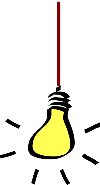 Light Bulb Free Lightbulb Clipart 2 Pages Of Public - Light Bulb Clip Art Hanging (324x599)