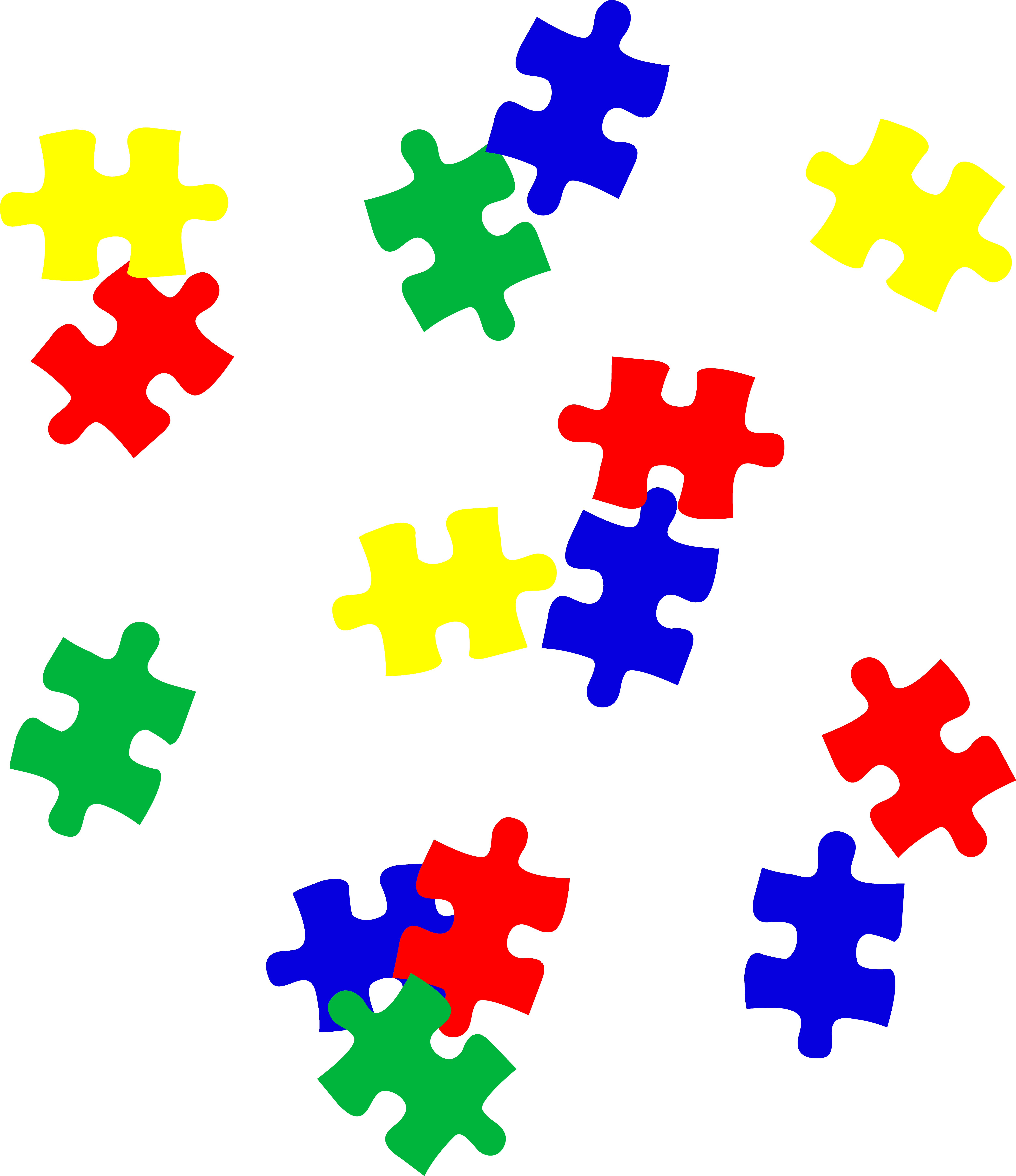 Autism Puzzle Piece Clipart - Autism Puzzle Pieces Clip Art (6247x7231)