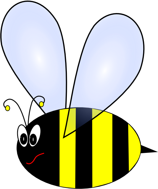 Net Clip Art Bee Openclipart - Custom Bumble Bee Shower Curtain (566x800)