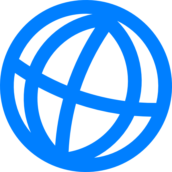Blue Globe Clip Art - Web Logo Vector Png (600x600)