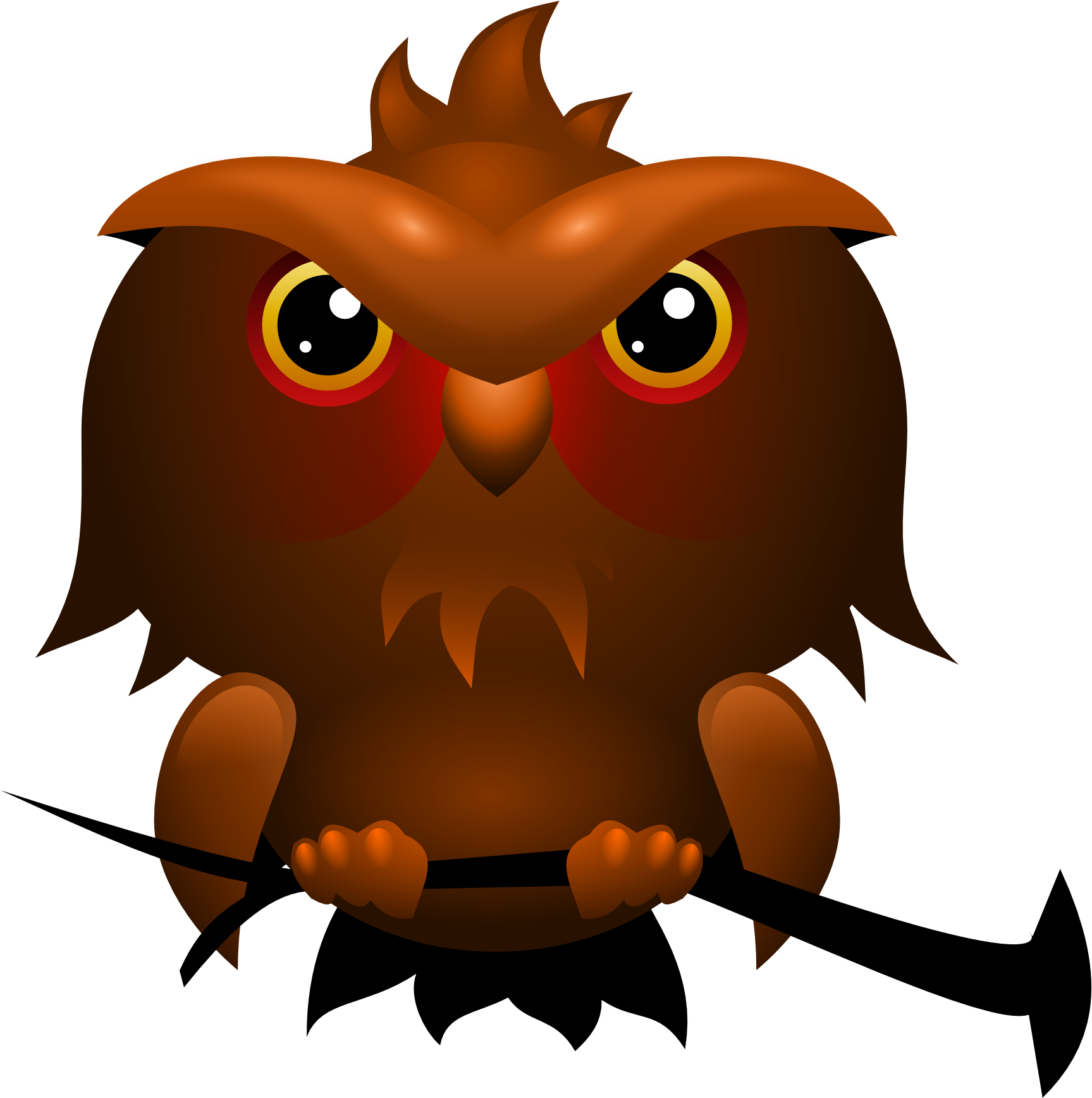 Free To Use Public Domain Birds Clip Art - Cartoon Owl Shower Curtain (1969x1969)