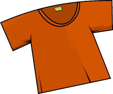 Free To Use & Public Domain T - Orange Clothing Clip Art (390x324)