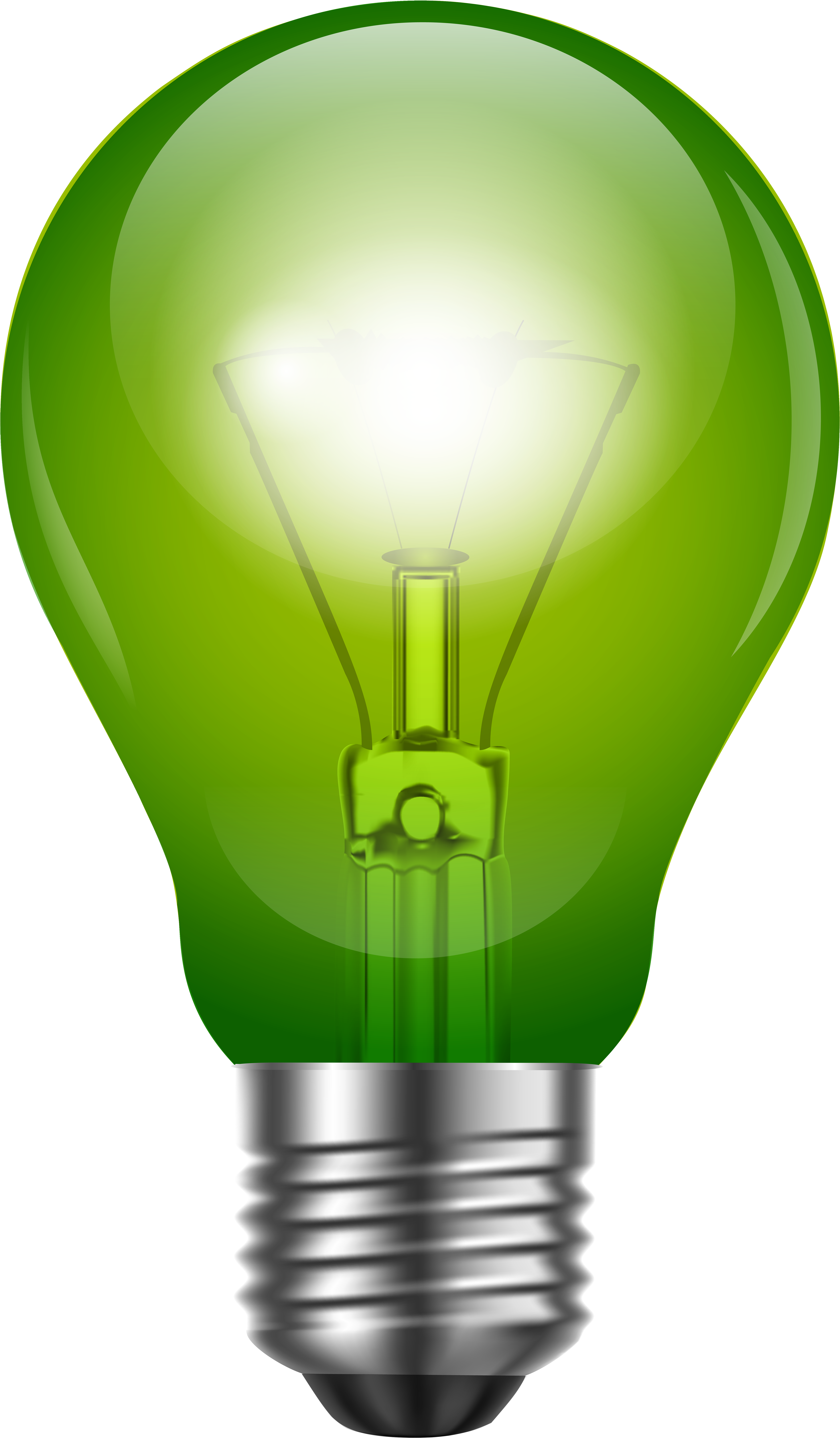Green Light Bulb Png Clip Art - Green Light Bulb Png (5734x8000)