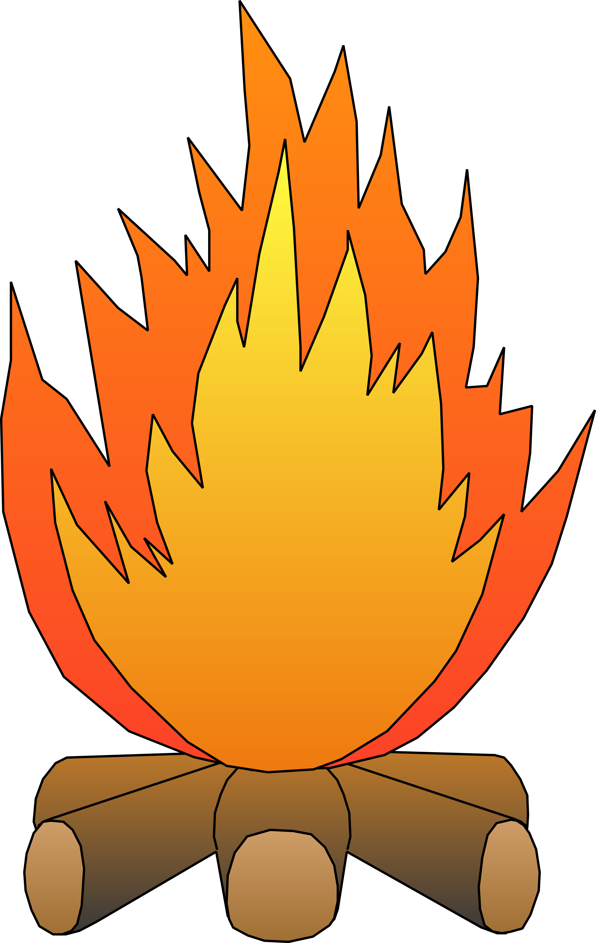 Public Domain Clipart - Feuer Clipart (1979x3130)