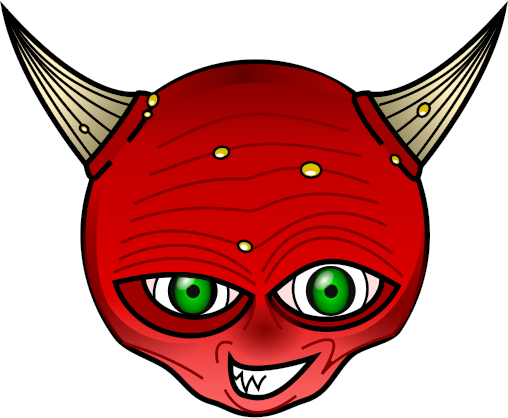 Image For Red Devil Head Clip Art - Devil Head Png (508x418)