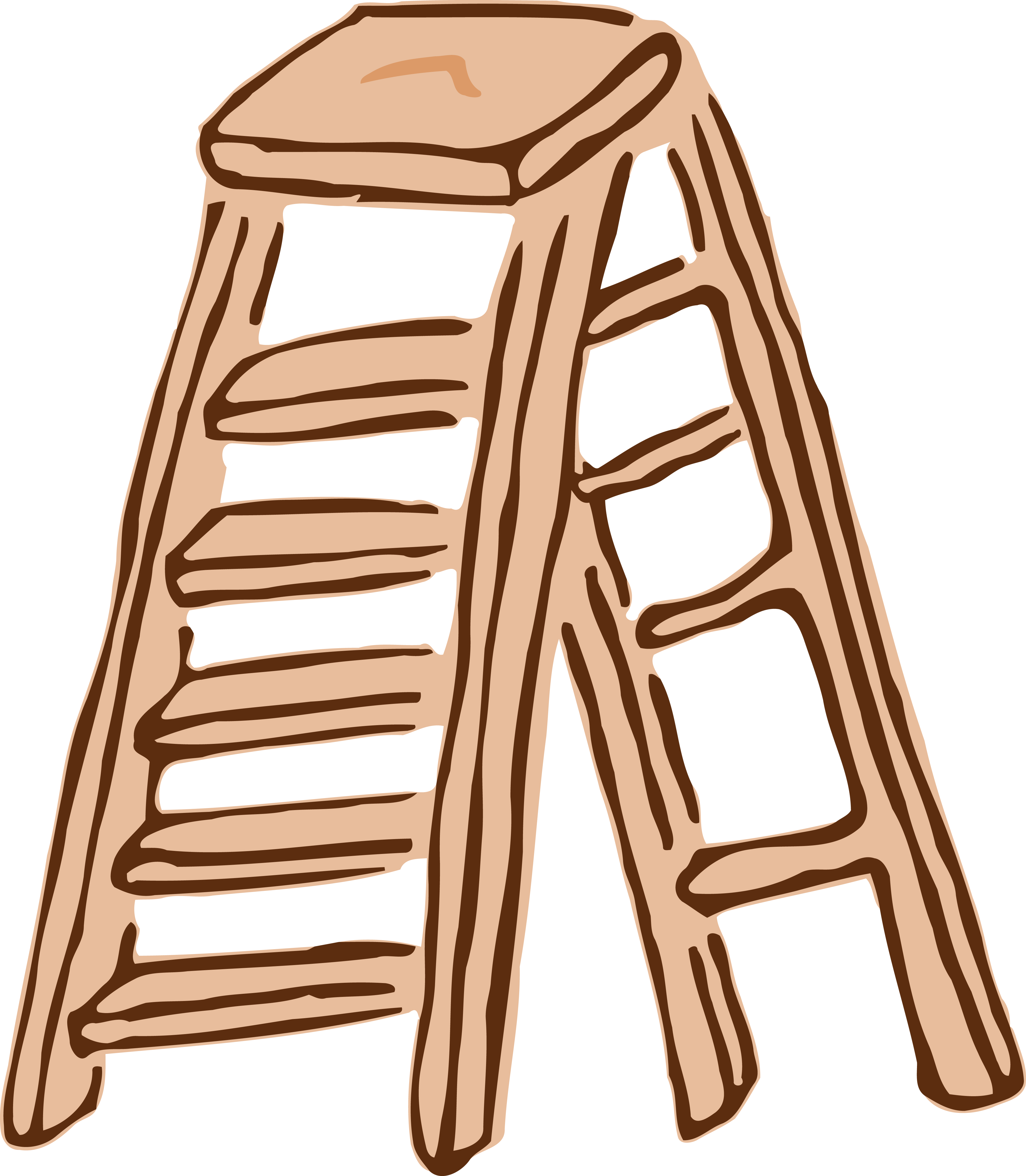 Free Clipart Of A Step Ladder - Ladder Clipart (4000x4583)
