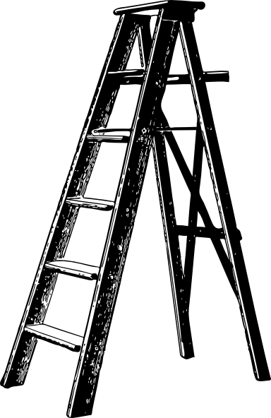 Free Vector Ladder Clip Art - Ladder Vector (487x750)