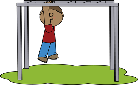 Kid On The Monkey Bars Clip Art - Clip Art (450x278)