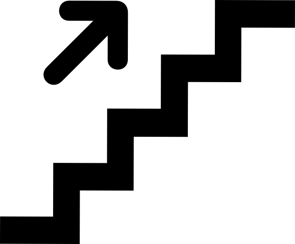 Stair Up Clip Art At Clker - Up Clipart (600x496)