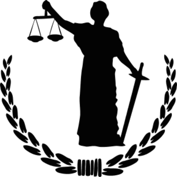 Justice Clip Art Silhouette - Diosa De La Justicia Png (600x600)