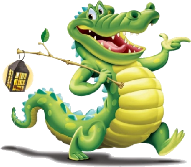 Alligator Clipart Funny - Crocodiles And Alligators Cartoon (400x400)