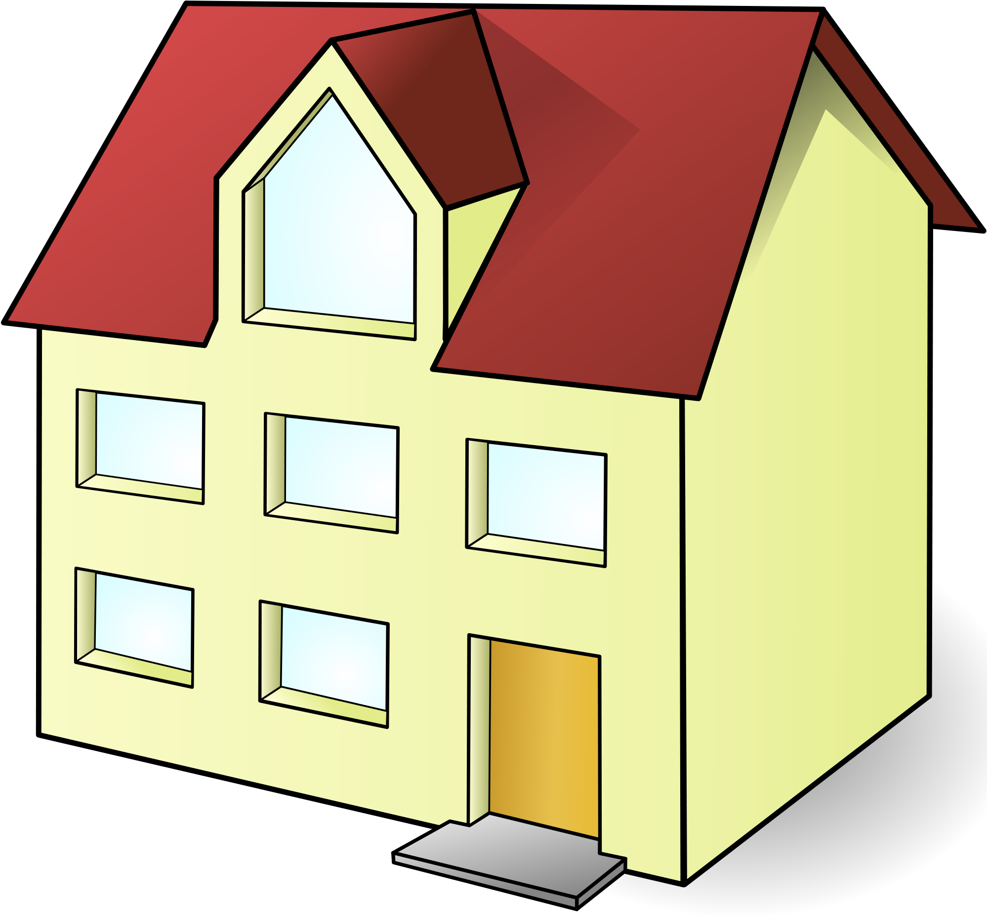 Open - House Clip Art (2000x2000)