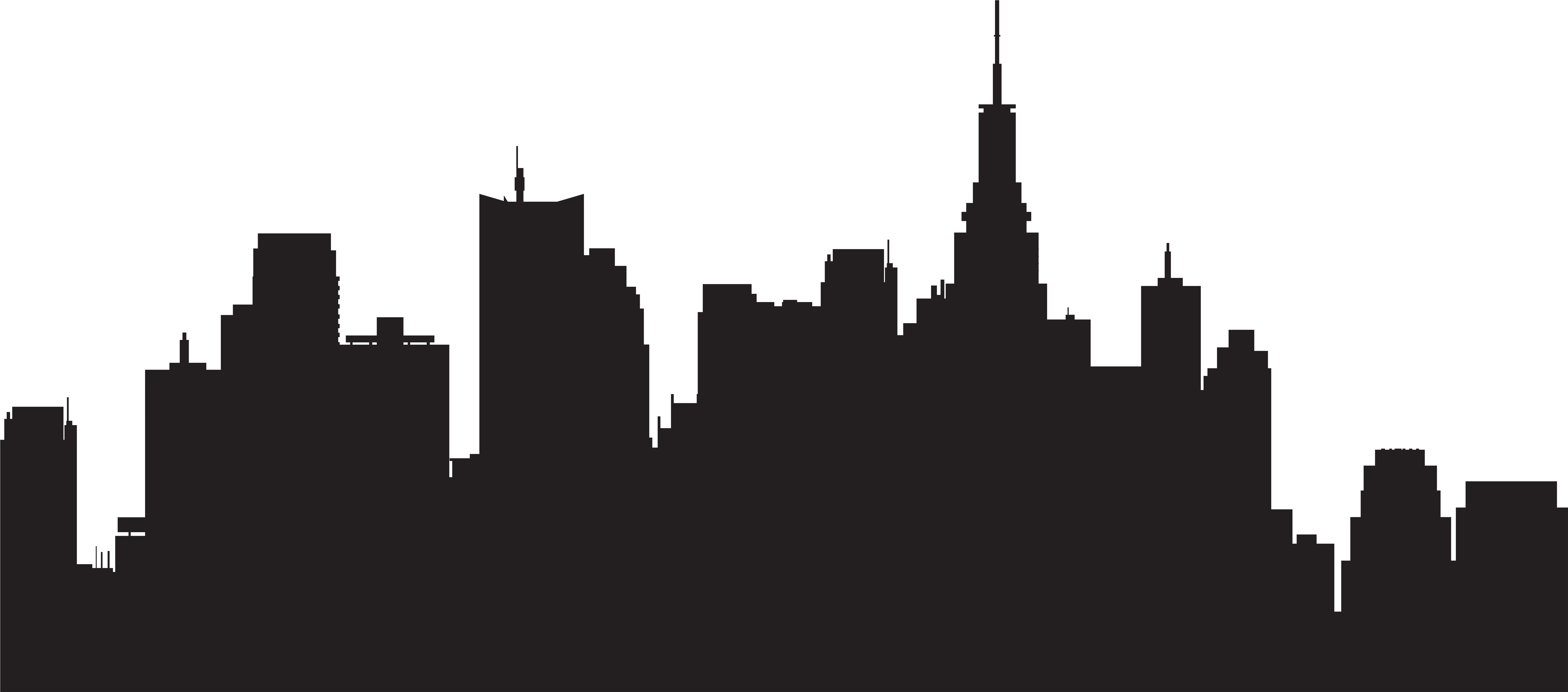 New York City Silhouette Skyline (8001x3531)