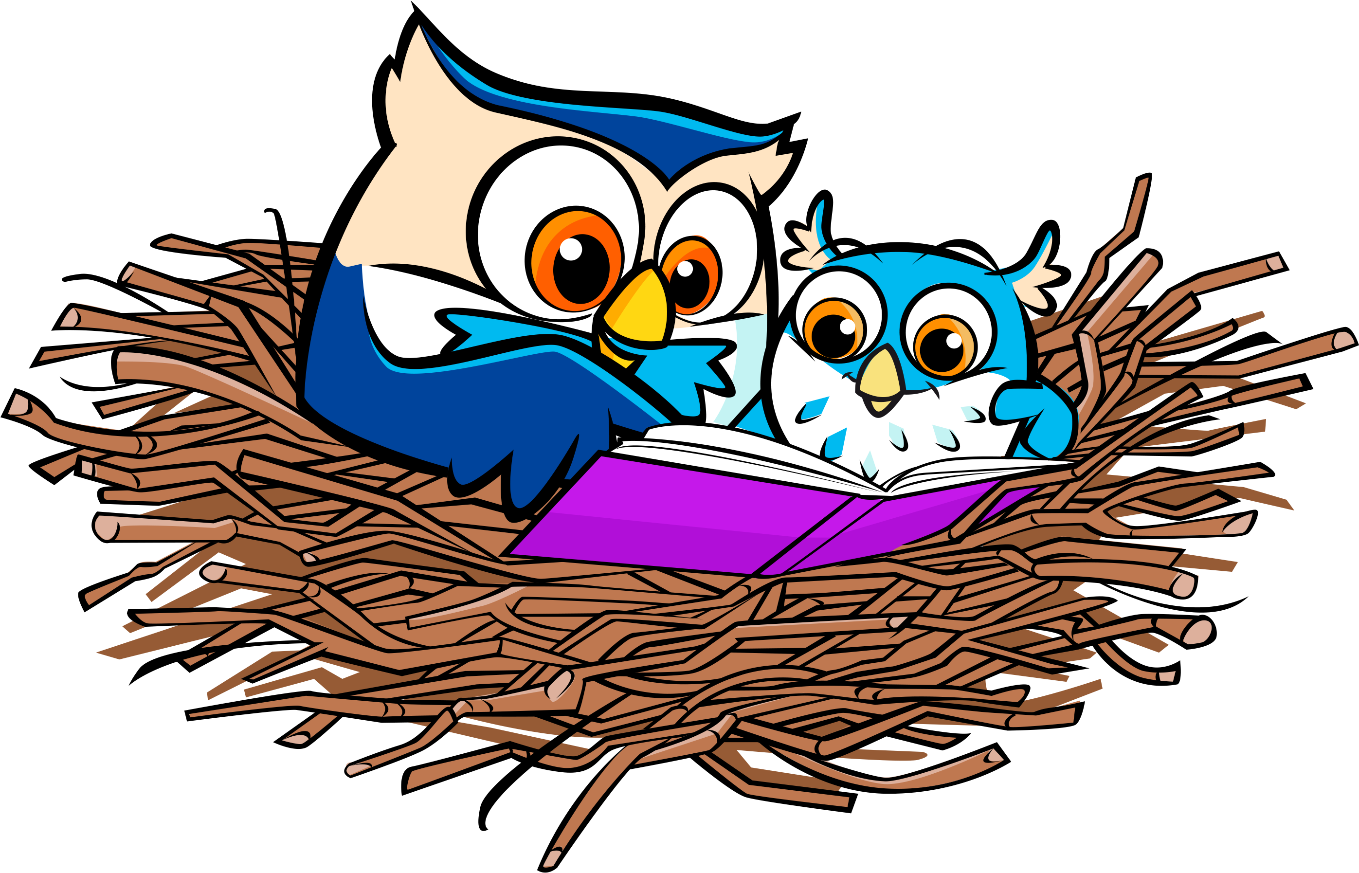 Did You Know On Average, Americans Spend Two Hours - Owl In Nest Clip Art (2792x1801)