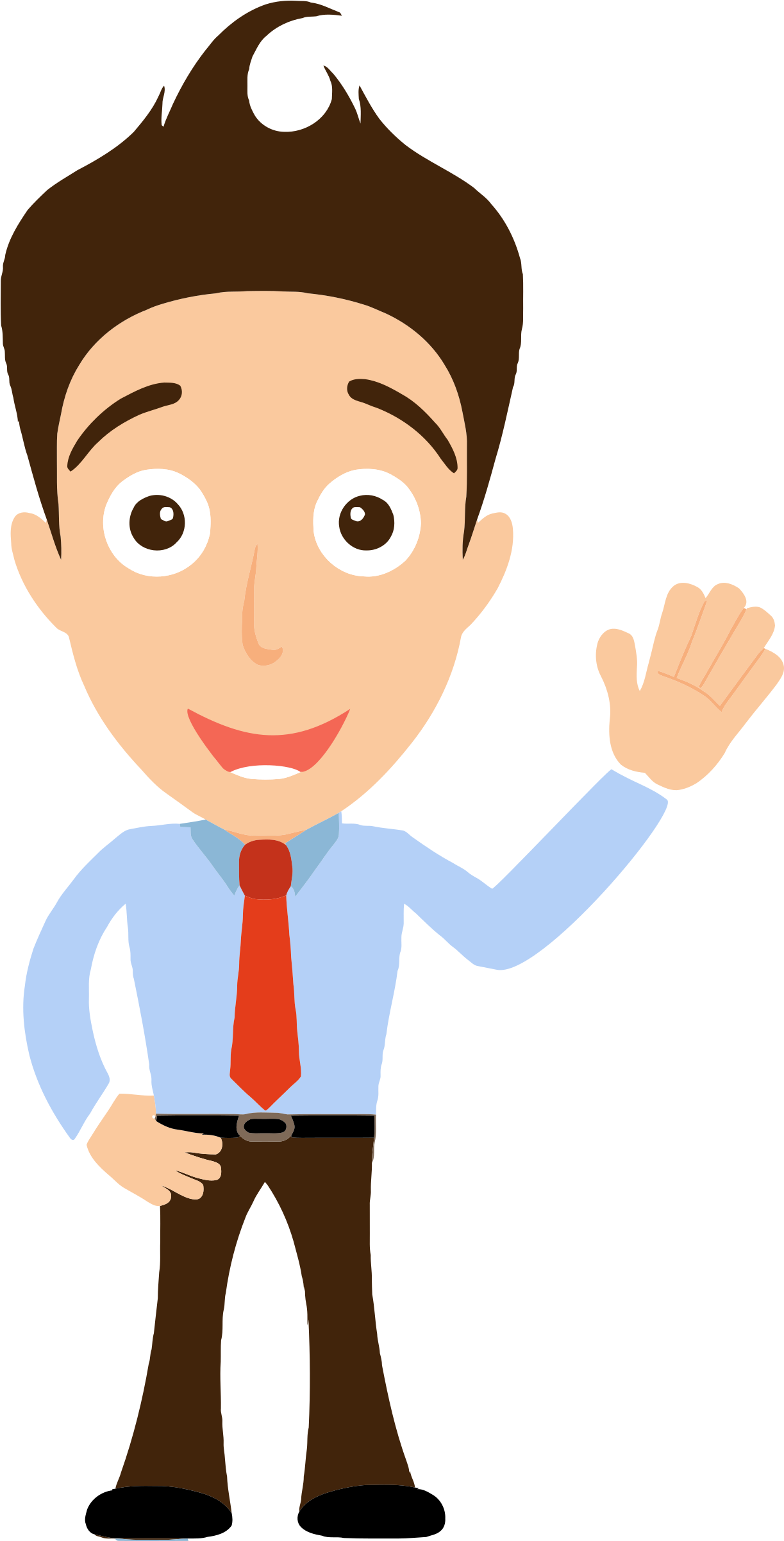 Clipart Man Png Clip Art Of 3094 Clipartwork Person - Man Hello Png (1258x2400)