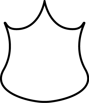 Black And White Police Badge - Clip Art Badge White (358x415)