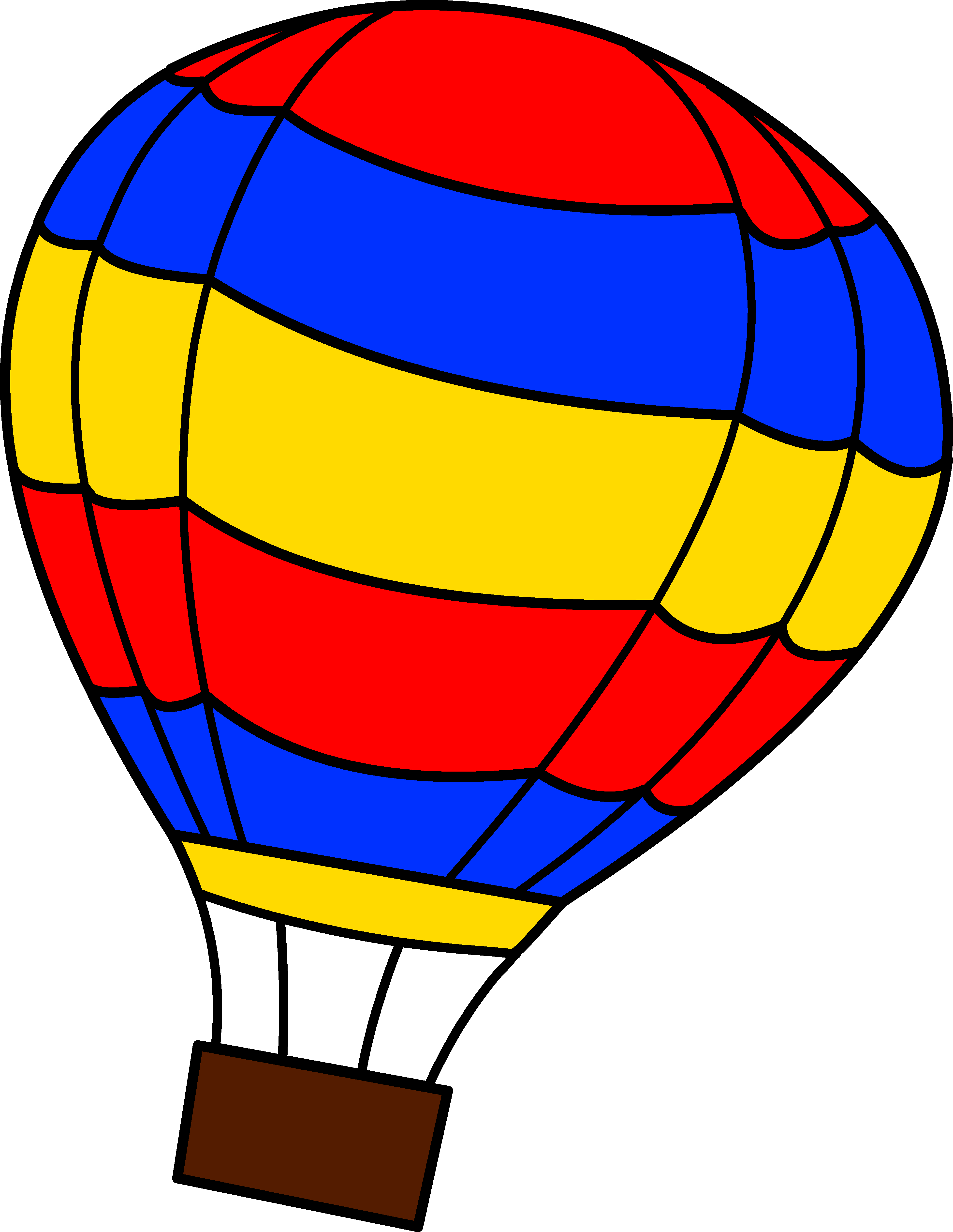 Hot Air Balloon Clip Art - Hot Air Balloons Coloring Pages (3877x5009)