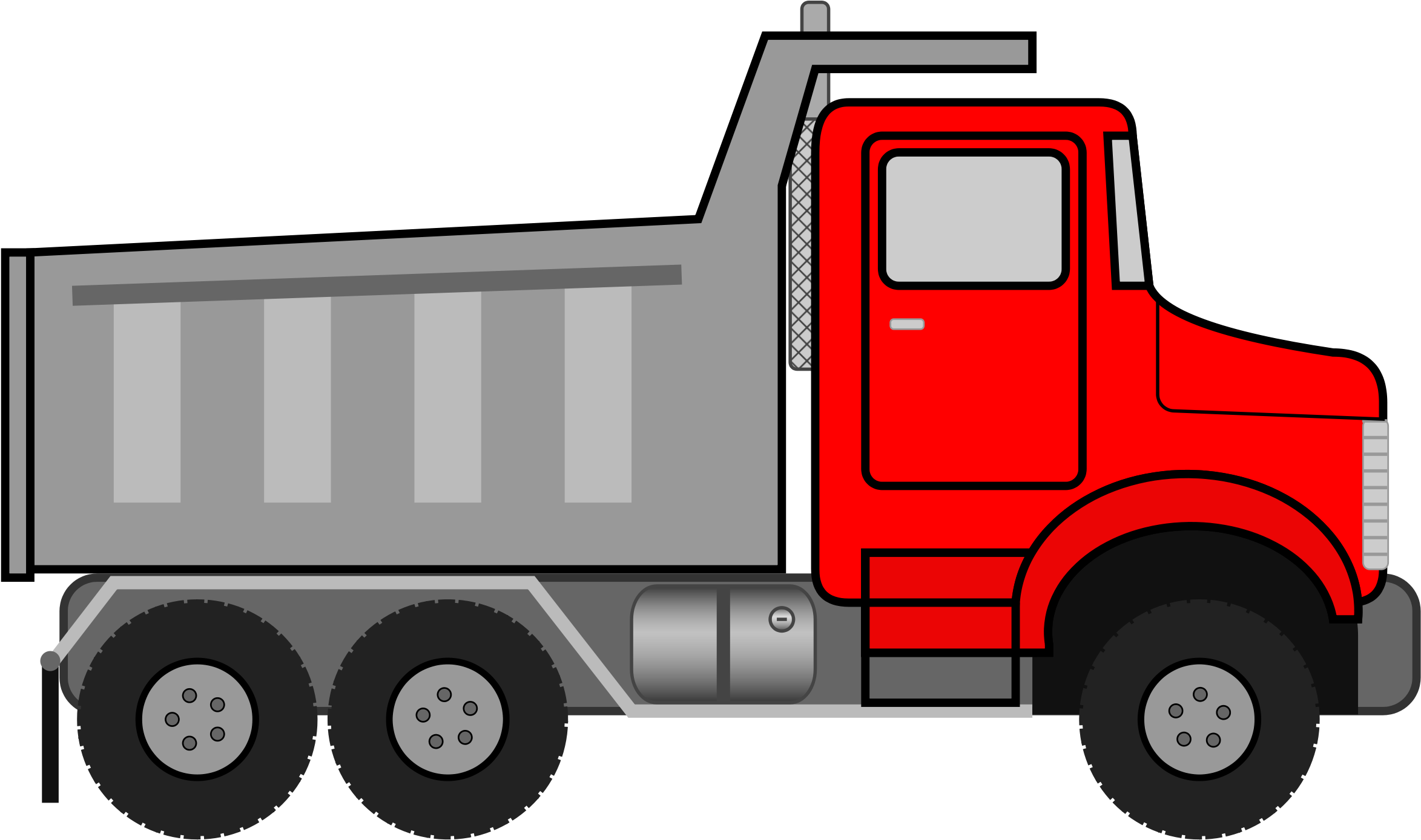 Truck Black And White Semi Truck Clipart Black And - Toy Truck Clipart (2400x1434)