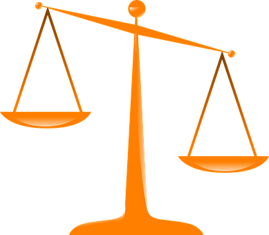 Justice Scales Orange Libra Comparison Hea - Scales Of Justice Clip Art (389x340)