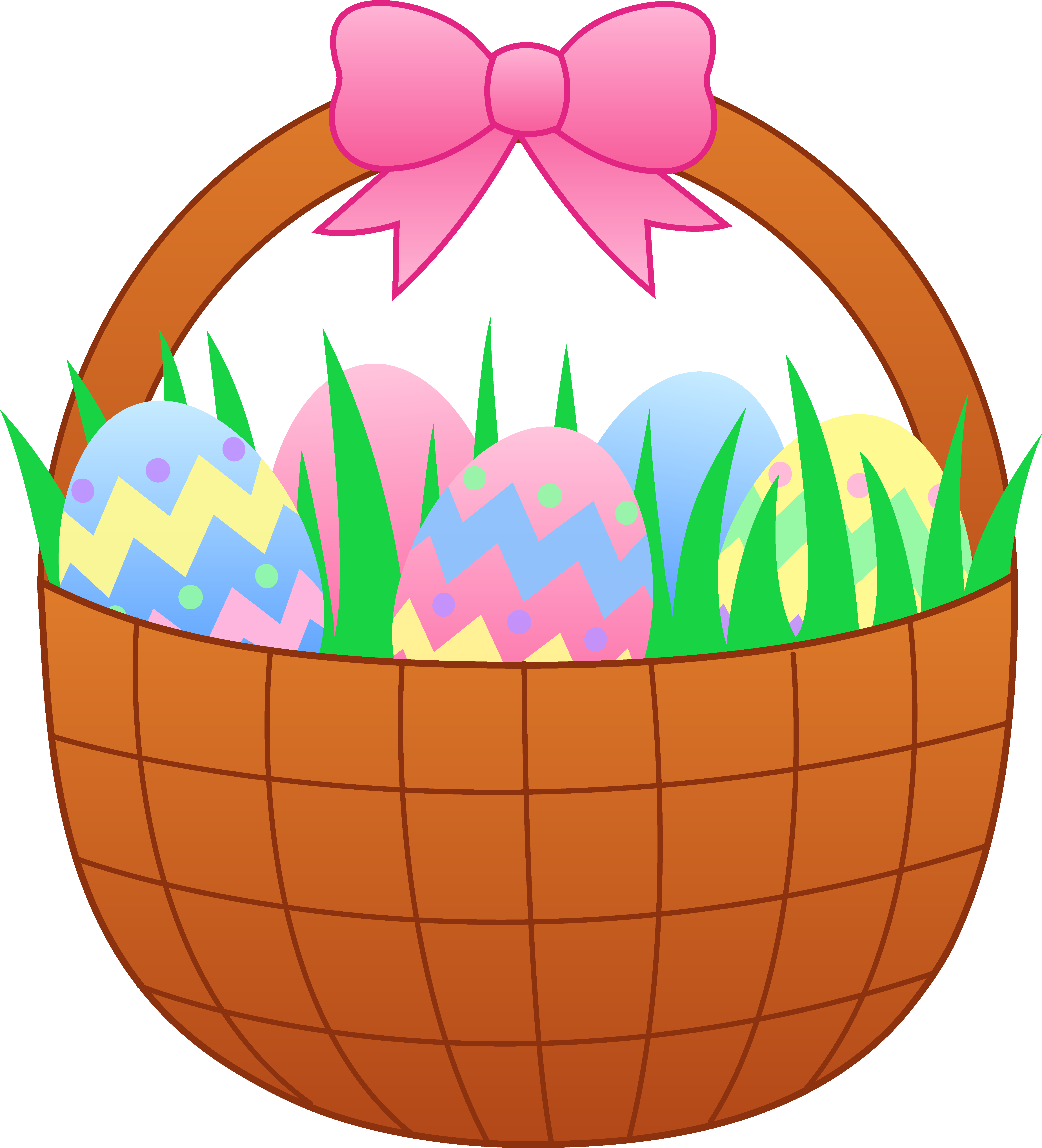 Easter Egg Clip Art Coloring Page - Cute Cartoon Easter Eggs (5783x6371)