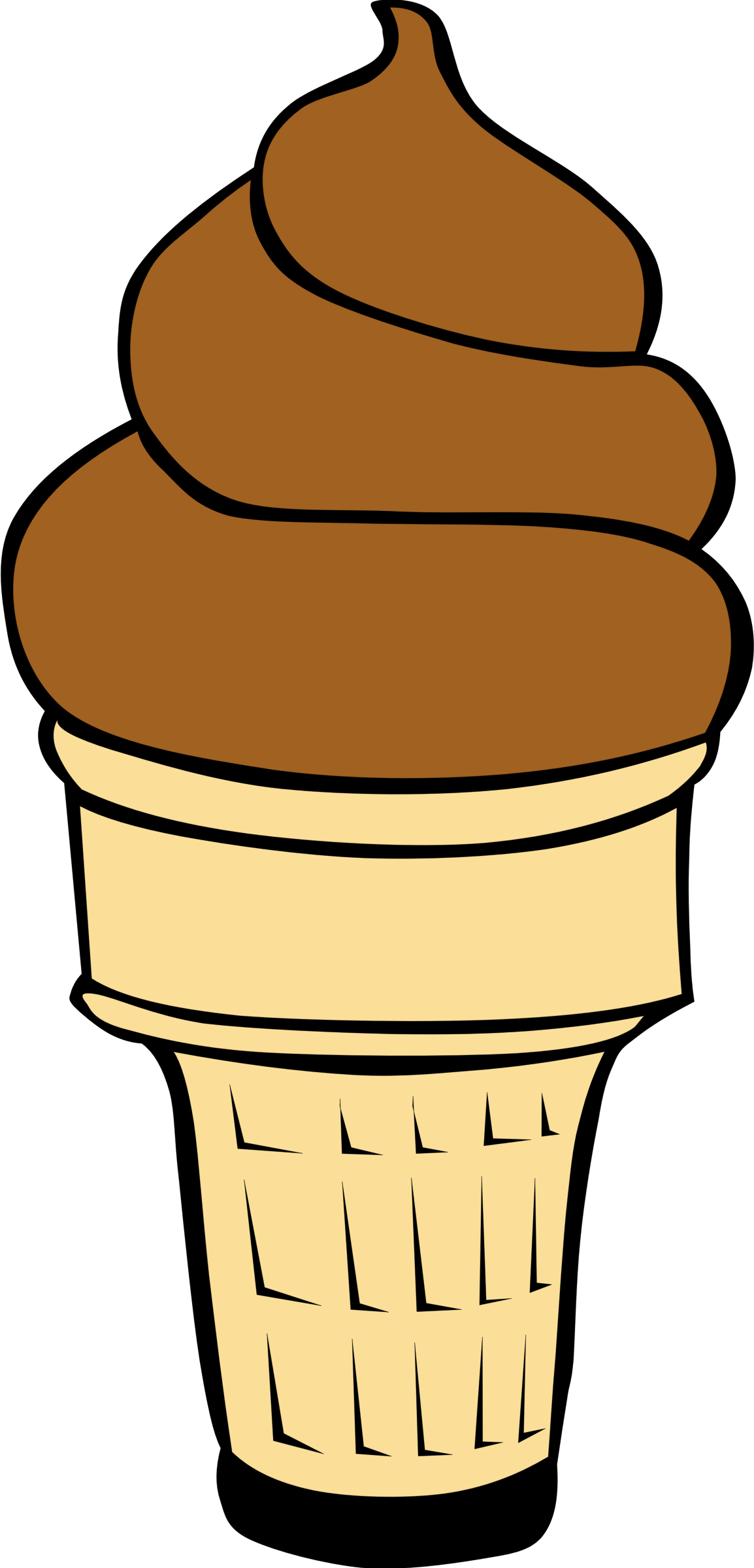 Clip Art Of Ice Ceram Cone - Ice Cream Cone Clip Art (1154x2400)