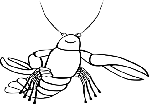 Lobster Crawfish B And W Clip Art At Vector Online - Crawfish Clip Art (476x333)