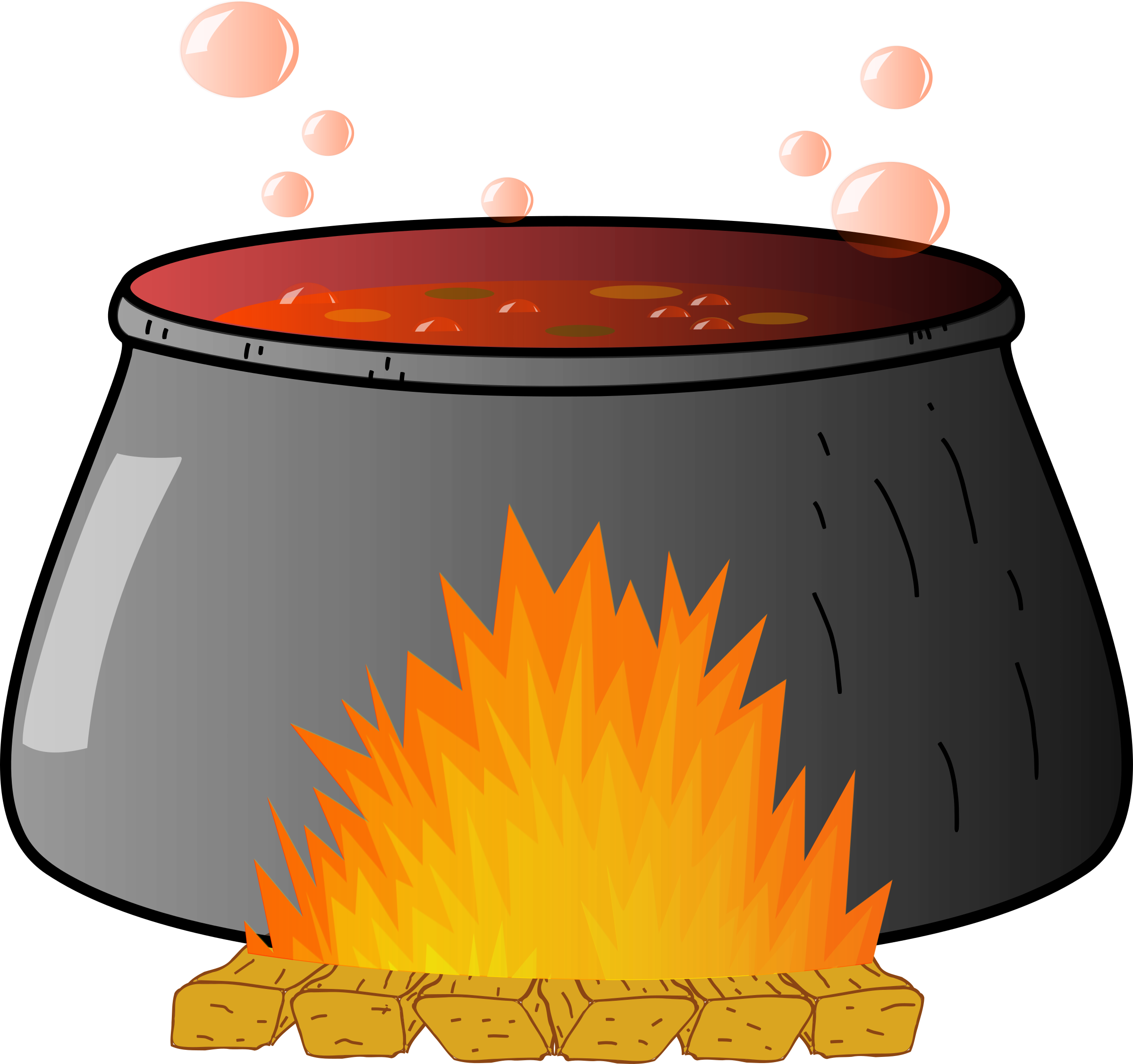 Cauldron Picture - Soup Pot Clip Art (2400x2254)