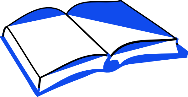 Blue Open Book Clip Art - Open Book Clip Art (600x309)